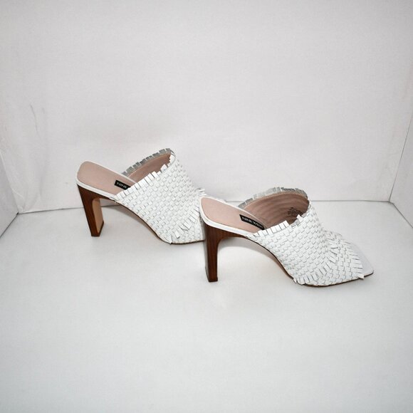 Nine West Lucili Raffia Sandals in White Size: 9M Great Condition - Picture 3 of 7